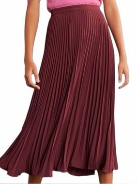 🌸 Biba Mauve Pleated Midi Skirt